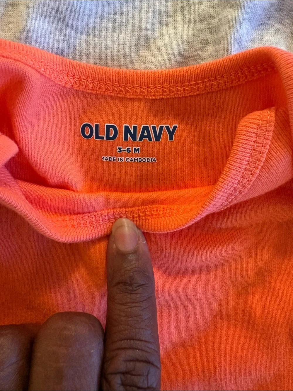 Old Navy Baby Short-Sleeve One-Piece Bodysuits - Gray, Coral & Striped (3)